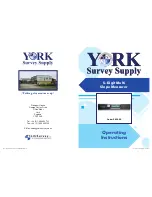 Preview for 1 page of York Survey Supply 263090 Operating Instructions