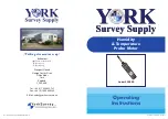 Preview for 1 page of York Survey Supply 330550 Operating Instructions