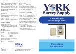 York Survey Supply 33065 Operating Instructions preview