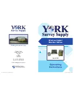 Предварительный просмотр 1 страницы York Survey Supply 33405 Operating Instructions