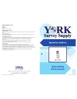 Preview for 1 page of York Survey Supply 34302 Operating Instructions