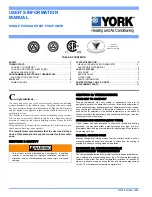 Preview for 1 page of York 161038-YUM-A-1205 User'S Information Manual