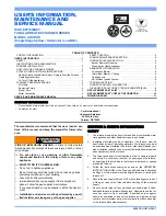 Preview for 1 page of York AHS8 UH Series User'S Information, Maintenance And Service Manual