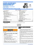 York AHV8 UH Series User'S Information, Maintenance And Service Manual preview