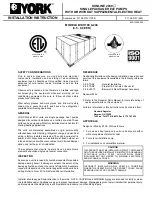 Preview for 1 page of York B1CH180 Installation Instructions Manual