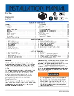 Preview for 1 page of York BUZ024 Installation Manual