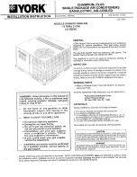 York Champion Plus D1NH018 Installation Instructions Manual preview