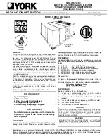 Preview for 1 page of York D1CE Installation Instructions Manual