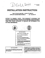 York DGU04008U Installation Instructions Manual preview