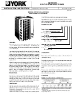 Preview for 1 page of York E1FB012 Installation Instruction