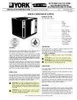 Preview for 1 page of York E3GE036S01B Installation Instructions Manual