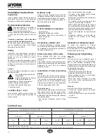 Preview for 12 page of York ENJC 09 Installation Instructions Manual