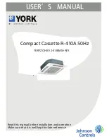 York Floor Ceiling R-410A 50Hz User Manual предпросмотр