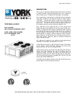 Предварительный просмотр 1 страницы York HA300 Technical Manual