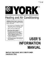 Предварительный просмотр 1 страницы York Heating & AIR CONDITIONER User'S Information Manual