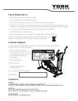 Preview for 5 page of York inspiration cross trainer Owner'S Manual