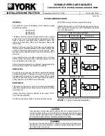 Preview for 1 page of York N1VSD10A06 Installation Instruction