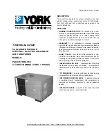 Preview for 1 page of York PAC036 Technical Manual