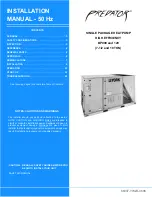 Preview for 1 page of York PREDATOR BP120 Installation Manual