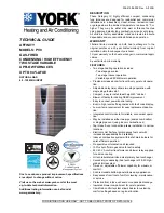 York PV9A12N040UP11 Technical Manual preview