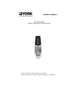 Предварительный просмотр 1 страницы York R91/BGCE Owner'S Manual