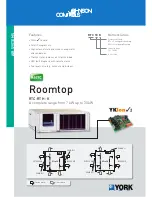 Предварительный просмотр 1 страницы York ROOMTOP R407C Specifications