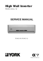 Предварительный просмотр 1 страницы York RVHC-09 Service Manual