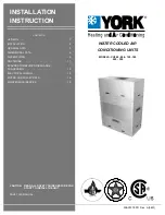 York SINGLE PACKAGE AIR CONDITIONING CU060 Installation Instruction предпросмотр