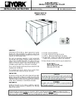 Предварительный просмотр 1 страницы York SUNLINE 2000 B2CH180 Installation Instructions Manual