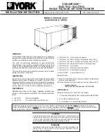 York SUNLINE 2000 D1EE 048 Installation Instruction preview