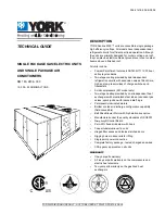 York Sunline 2000 DM 180 Series Technical Manual предпросмотр