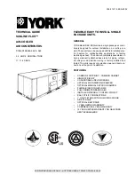 York SUNLINE PLUS D1EE036 Technical Manual preview
