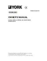 Preview for 1 page of York YDS03U-011bW-05117 Owner'S Manual