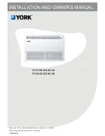 Preview for 1 page of York YFGE18BXEXBH-RX Installation And Owner'S Manual