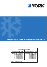 Предварительный просмотр 1 страницы York YFJN18BZNRETH1 Installation And Maintenance Manual