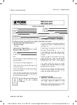 Preview for 95 page of York YMAA 0045 Installation Manual