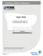 York YVHVXH022/028/036WAR-FX Installation Manual preview