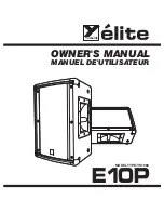 YORKVILLE ELITE E10P Owner'S Manual предпросмотр