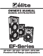 YORKVILLE Elite EF Series Owner'S Manual предпросмотр