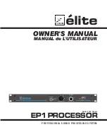 YORKVILLE Elite EP1 Owner'S Manual предпросмотр