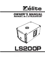 Предварительный просмотр 1 страницы YORKVILLE ELITE LS200P Owner'S Manual