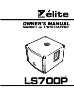 Preview for 1 page of YORKVILLE ELITE LS700P Owner'S Manual