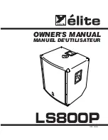 Preview for 1 page of YORKVILLE elite LS8009 Owner'S Manual