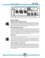 Предварительный просмотр 12 страницы YORKVILLE LP-C12 Owner'S Manual