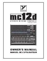 YORKVILLE MC12D Owner'S Manual preview