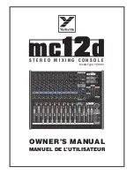 Предварительный просмотр 1 страницы YORKVILLE MC12D Owner'S Manual