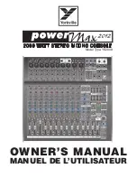 YORKVILLE PM2012 Owner'S Manual preview