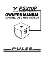 YORKVILLE PULSE PS210P Manual preview