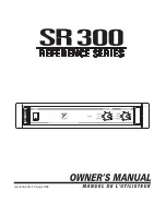 Предварительный просмотр 1 страницы YORKVILLE SR 300 Owner'S Manual