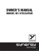 YORKVILLE Synergy SA102 Owner'S Manual предпросмотр